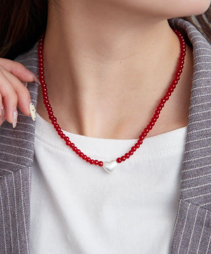 心形珠串設計 項鍊