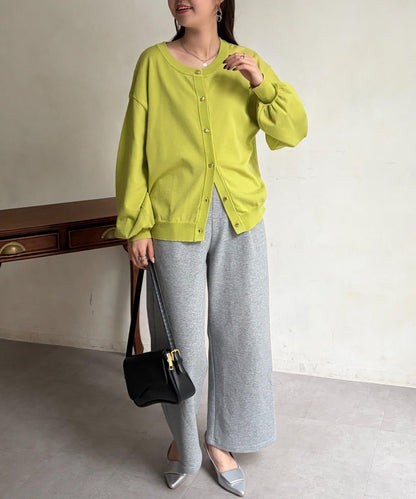 微光金色紐釦針織開衫