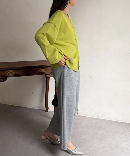 微光金色紐釦針織開衫