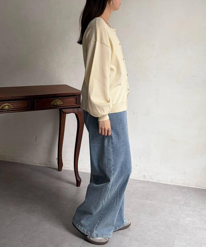 微光金色紐釦針織開衫