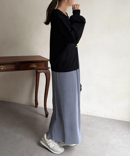 微光金色紐釦針織開衫