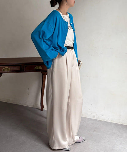 微光金色紐釦針織開衫