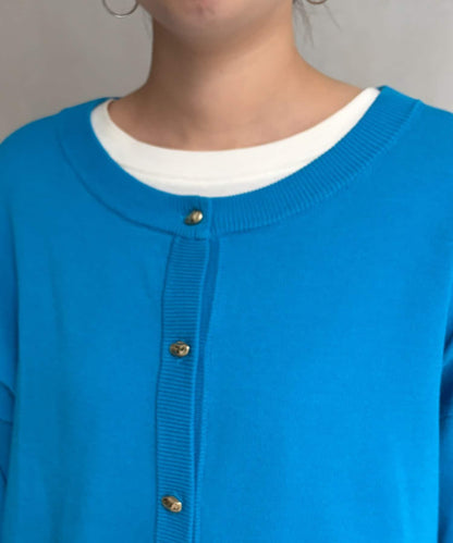 微光金色紐釦針織開衫