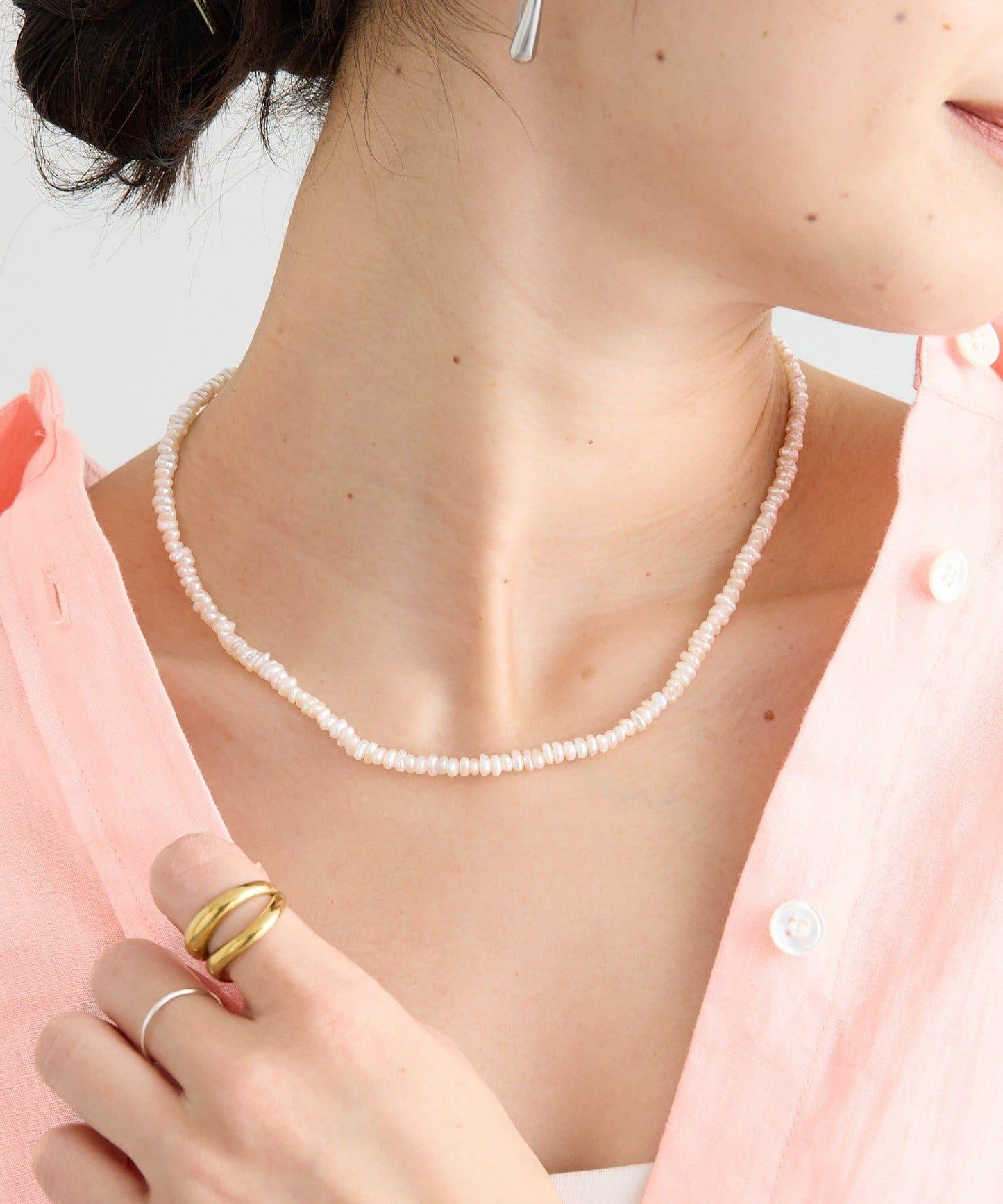 適合正式場合 珍珠×SV925 短款項鍊