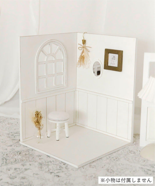 1/6サイズ 做舊風白色迷你背景板 petit monde