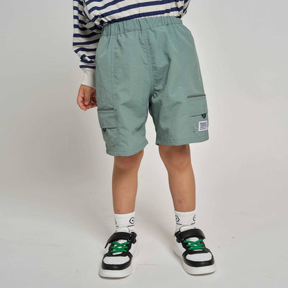 防潑水防汙耐用抗UV 四分丈 反光片 休閒短褲