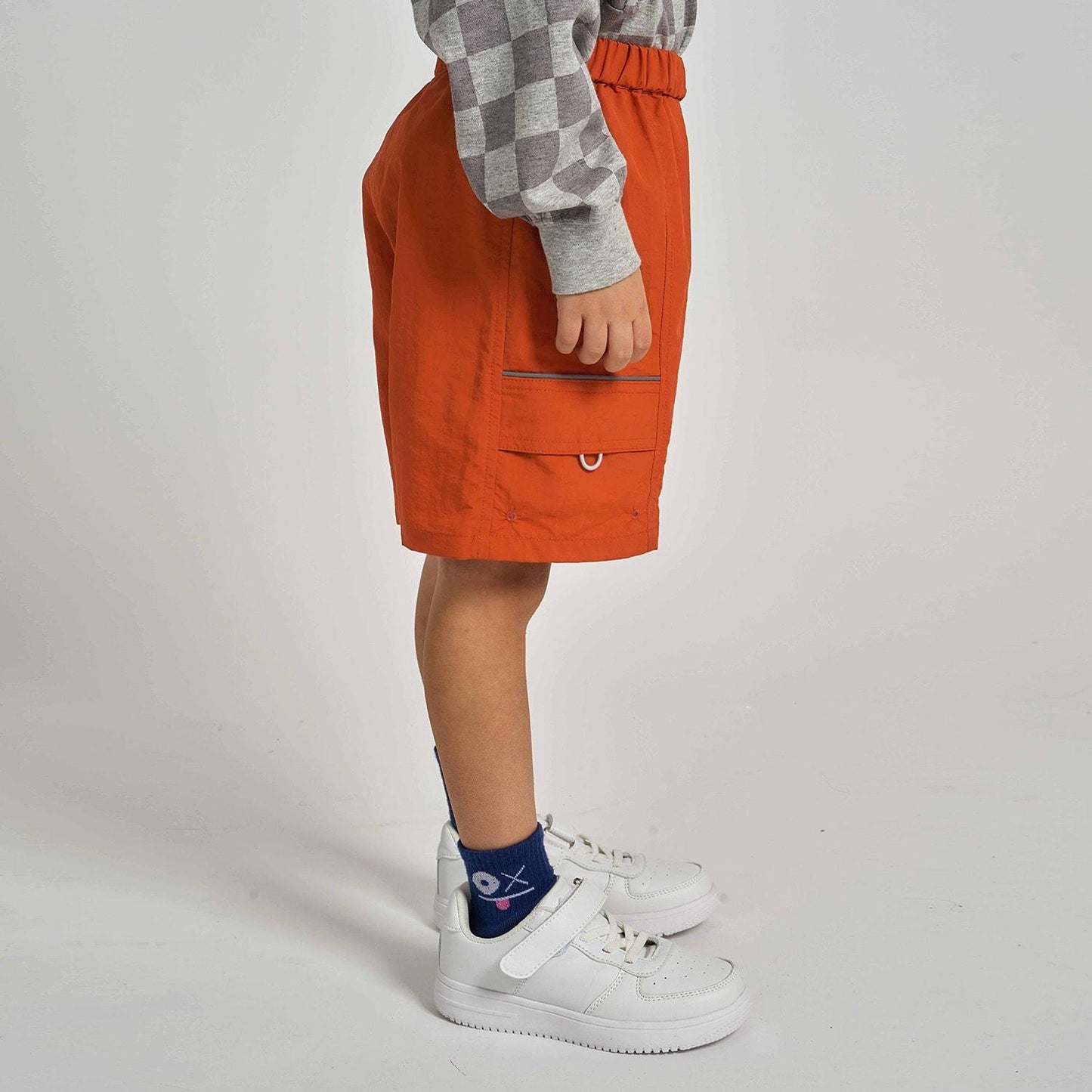 防潑水防汙耐用抗UV 四分丈 反光片 休閒短褲