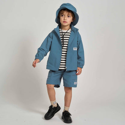 防潑水防汙耐用抗UV 四分丈 反光片 休閒短褲