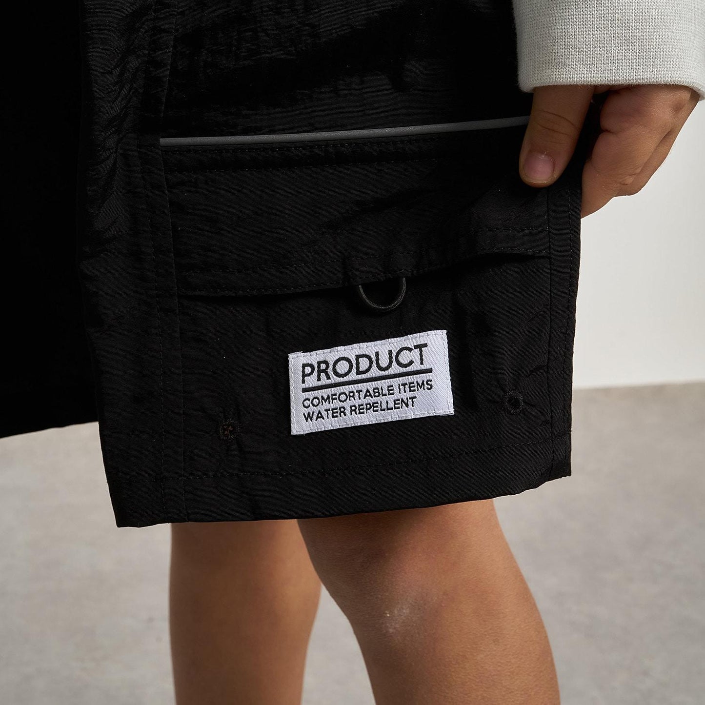 防潑水防汙耐用抗UV 四分丈 反光片 休閒短褲