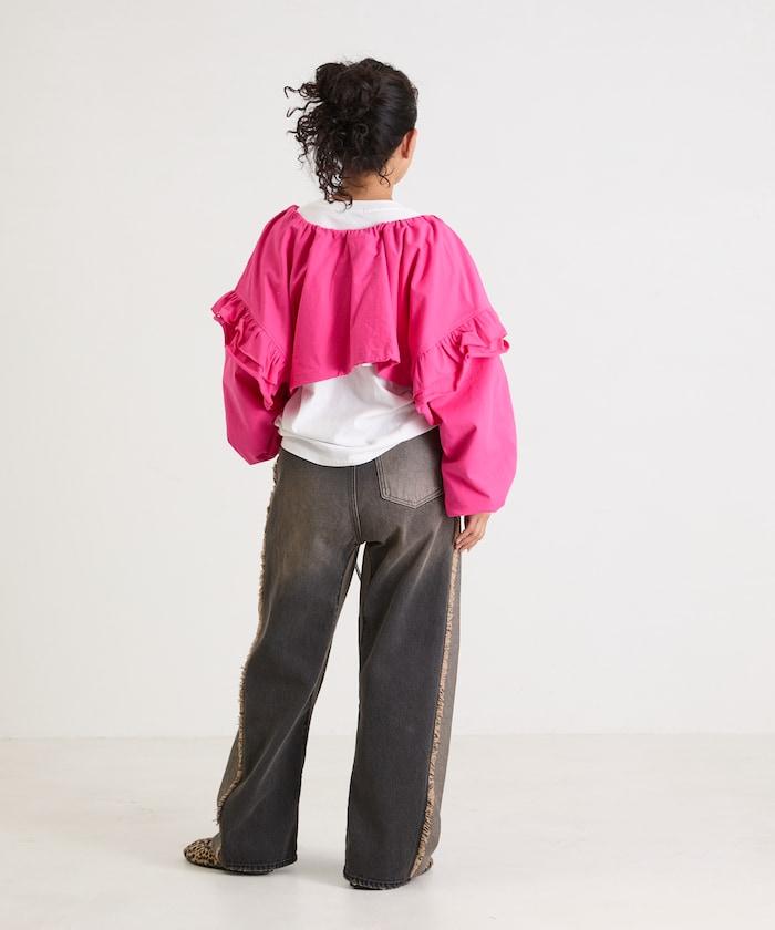 褶皺荷葉邊 拉鍊 短款博萊羅外套