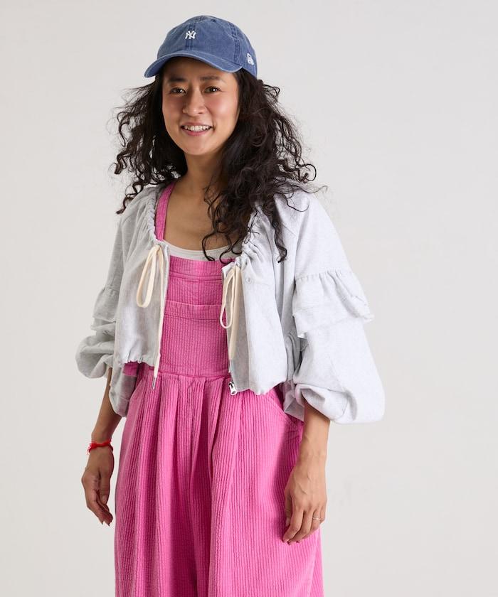 褶皺荷葉邊 拉鍊 短款博萊羅外套