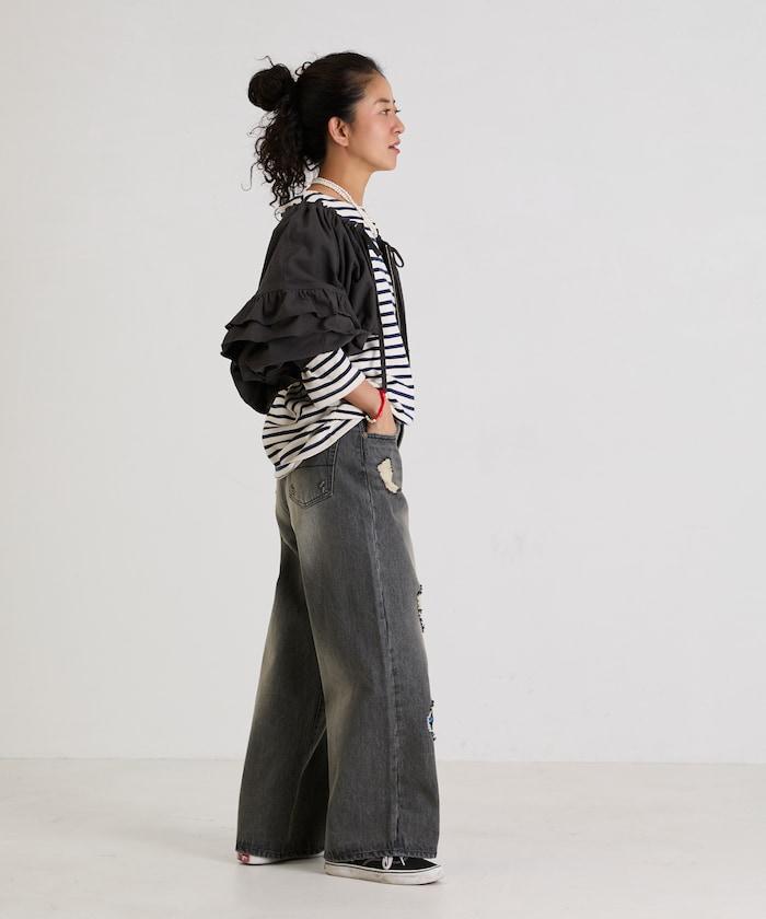 褶皺荷葉邊 拉鍊 短款博萊羅外套