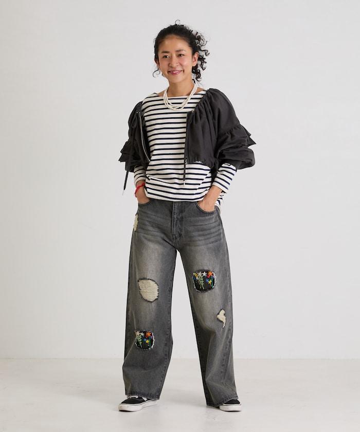 褶皺荷葉邊 拉鍊 短款博萊羅外套