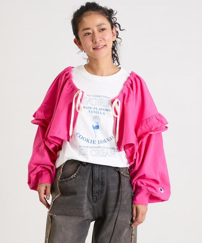 褶皺荷葉邊 拉鍊 短款博萊羅外套