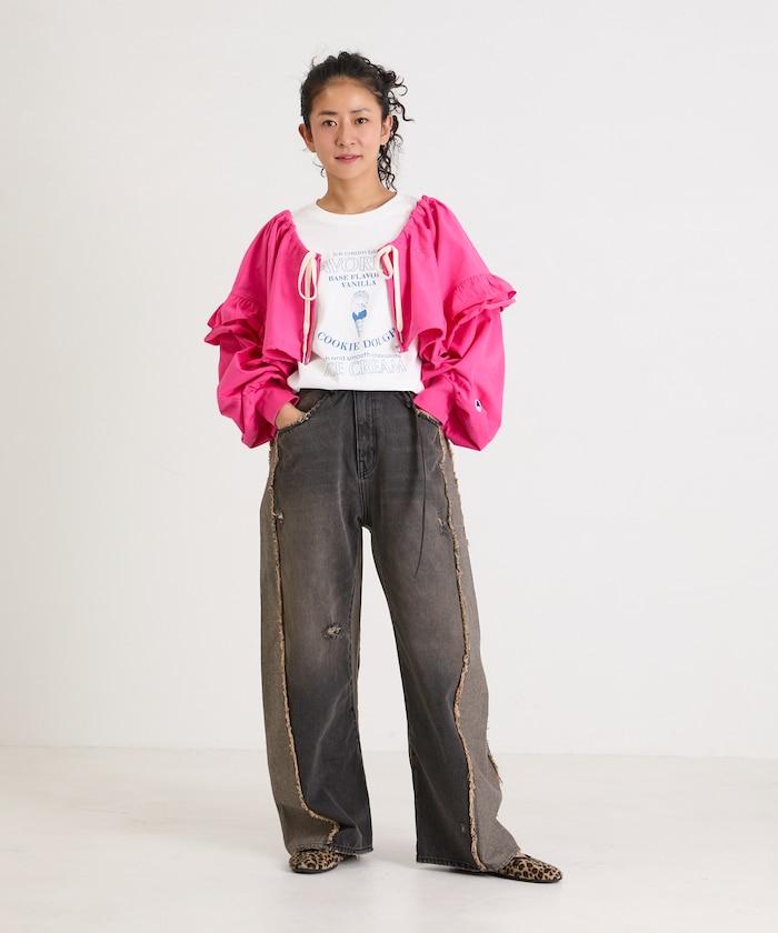 褶皺荷葉邊 拉鍊 短款博萊羅外套