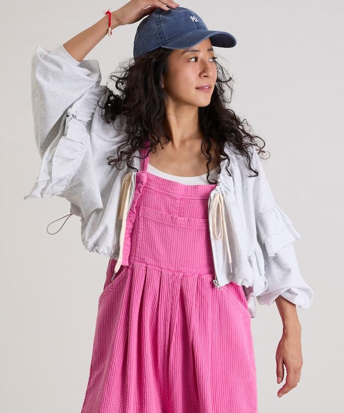 褶皺荷葉邊 拉鍊 短款博萊羅外套