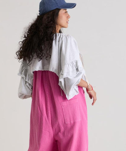 褶皺荷葉邊 拉鍊 短款博萊羅外套