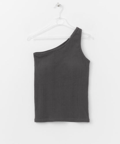 CUP IN ONE SHOULDER TANK 單肩帶杯背心