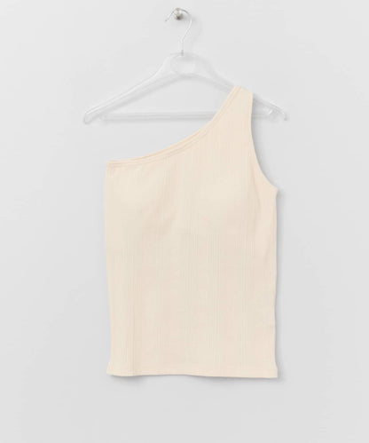 CUP IN ONE SHOULDER TANK 單肩帶杯背心