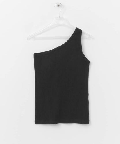 CUP IN ONE SHOULDER TANK 單肩帶杯背心