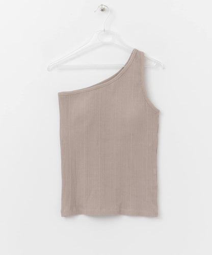 CUP IN ONE SHOULDER TANK 單肩帶杯背心