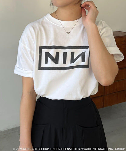 GOOD ROCK SPEED Nine Inch Nails 方框Logo印花 T恤