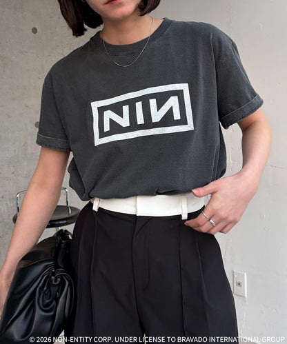 GOOD ROCK SPEED Nine Inch Nails 方框Logo印花 T恤
