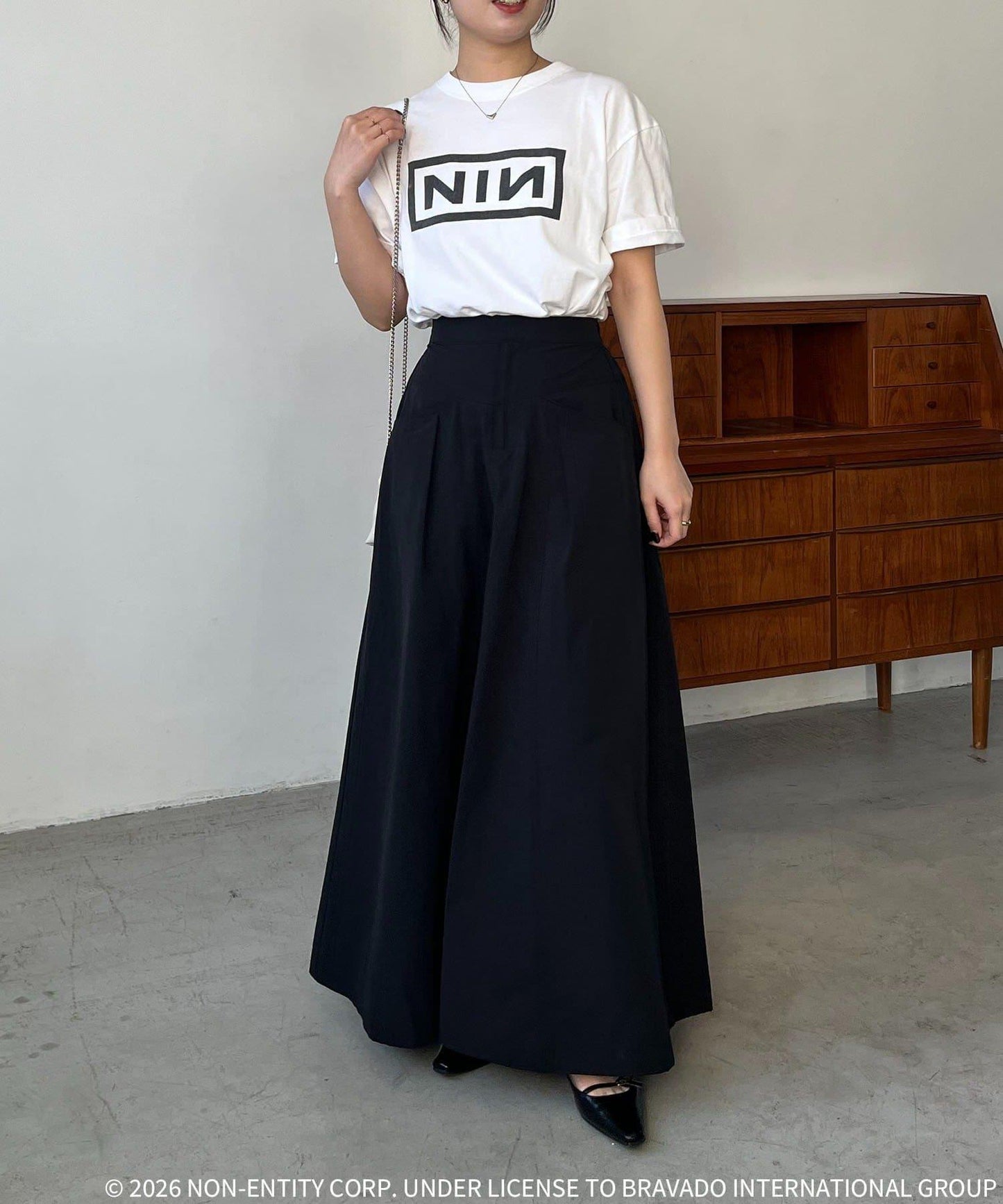 GOOD ROCK SPEED Nine Inch Nails 方框Logo印花 T恤