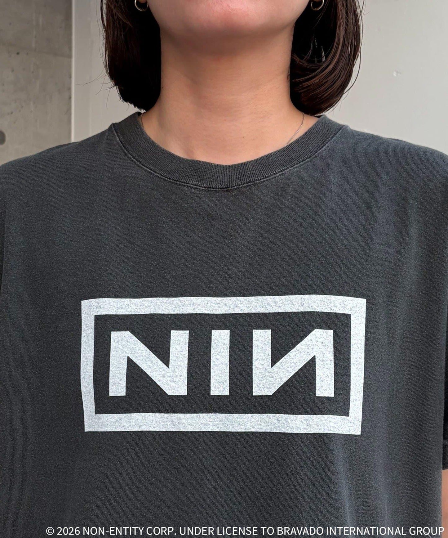 GOOD ROCK SPEED Nine Inch Nails 方框Logo印花 T恤