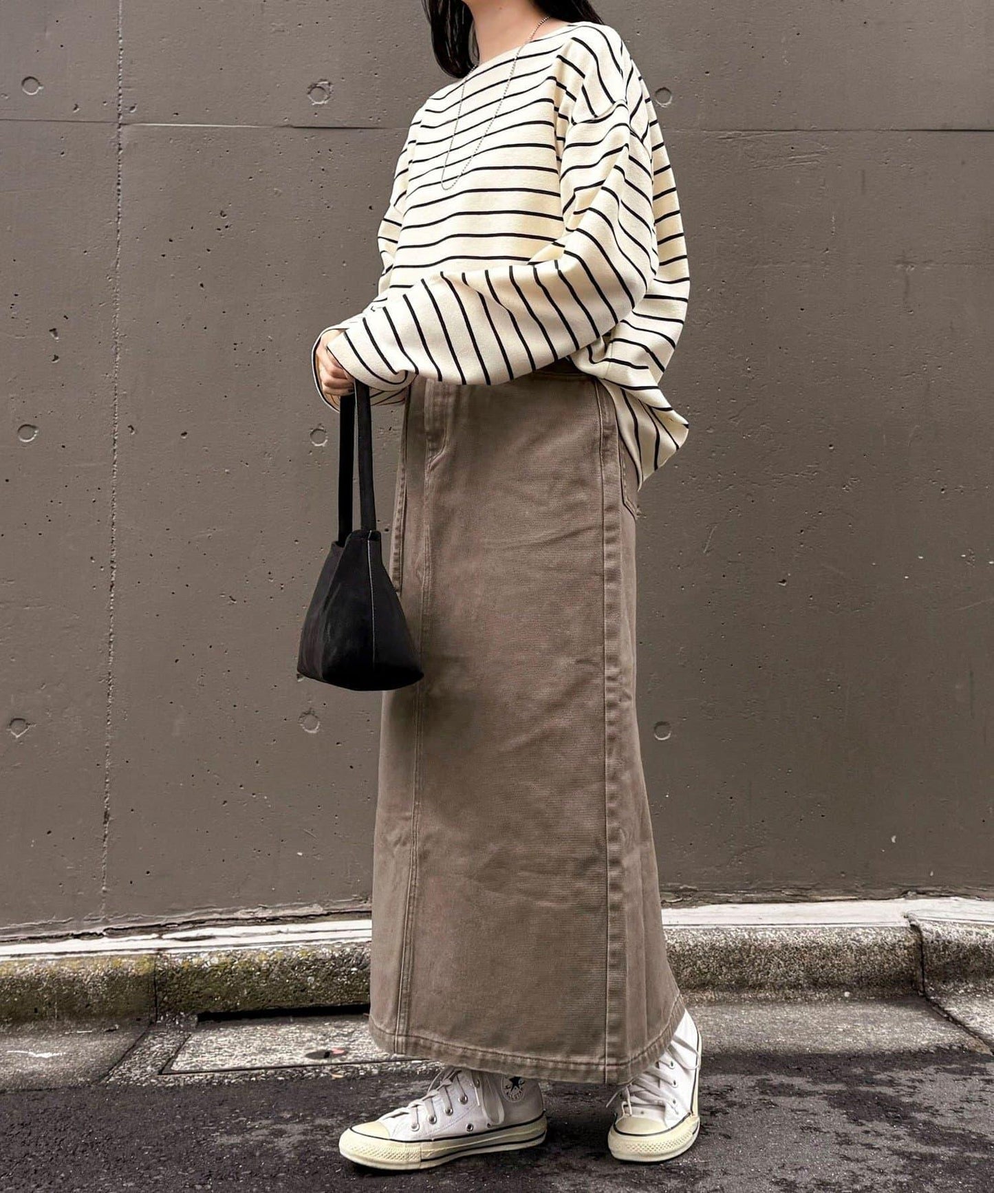 寬鬆版型 條紋 針織套頭衫