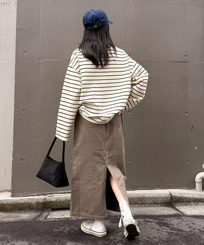 寬鬆版型 條紋 針織套頭衫