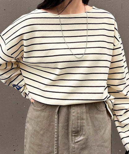 寬鬆版型 條紋 針織套頭衫