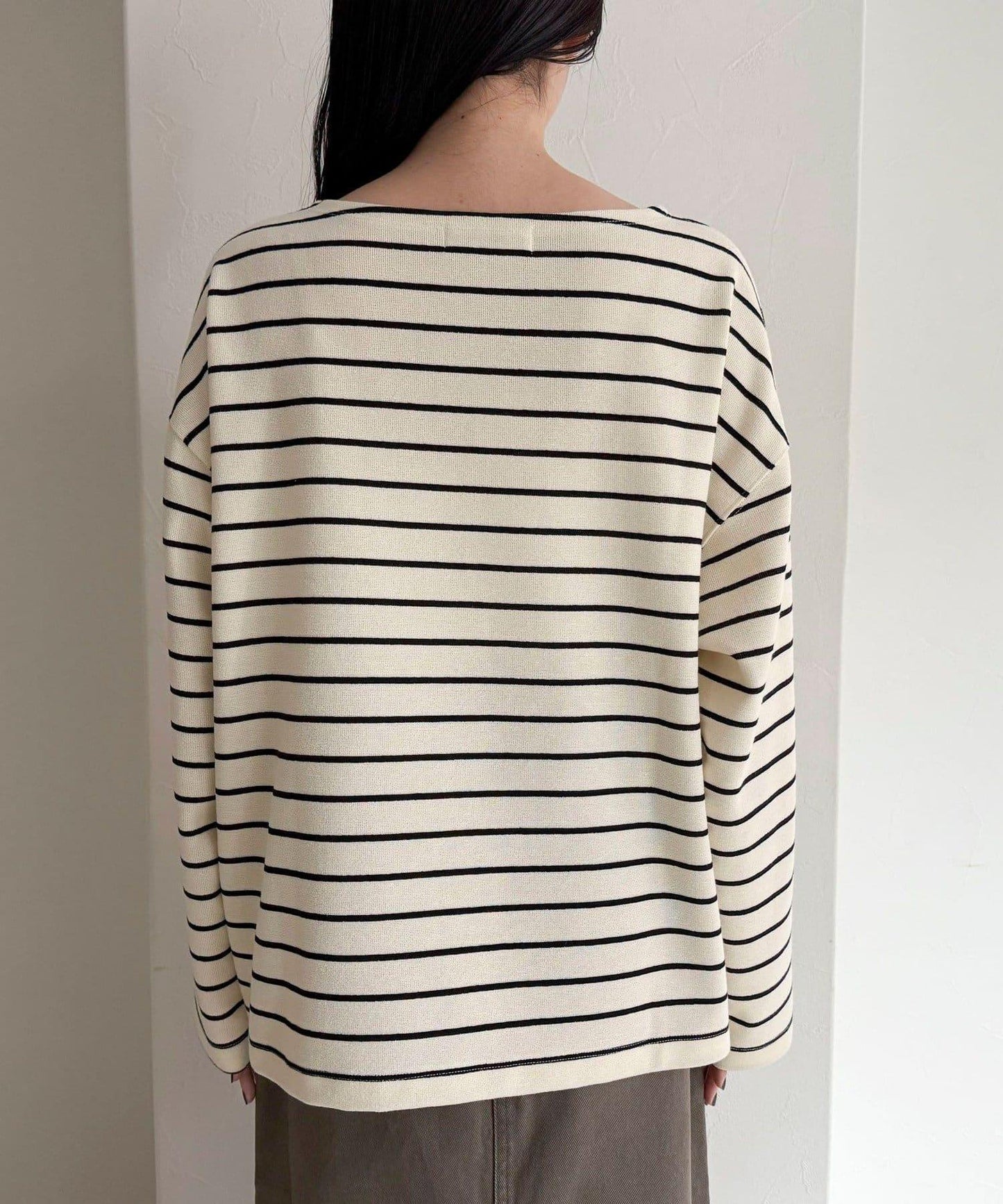 寬鬆版型 條紋 針織套頭衫