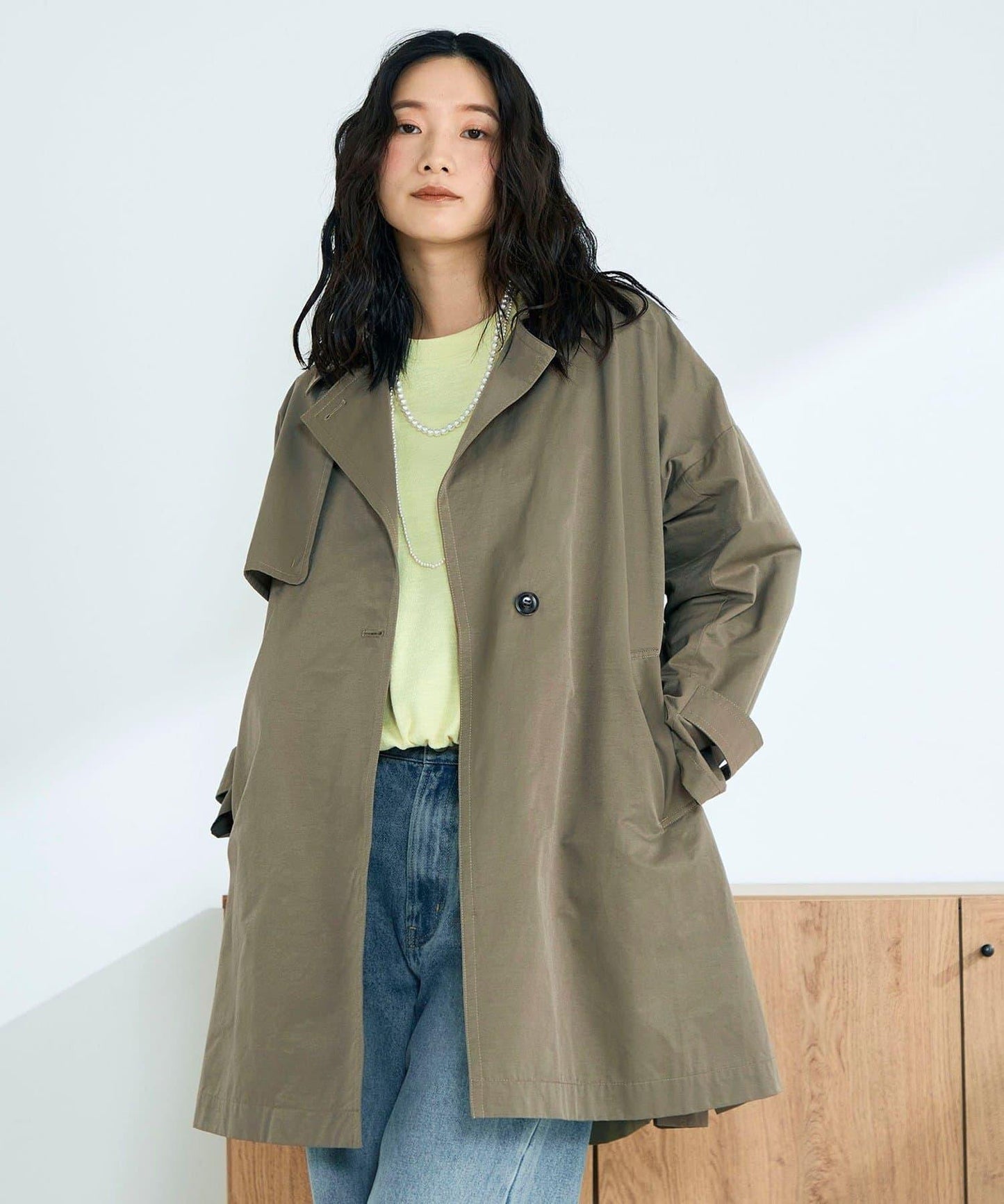 中長款寬鬆風衣外套