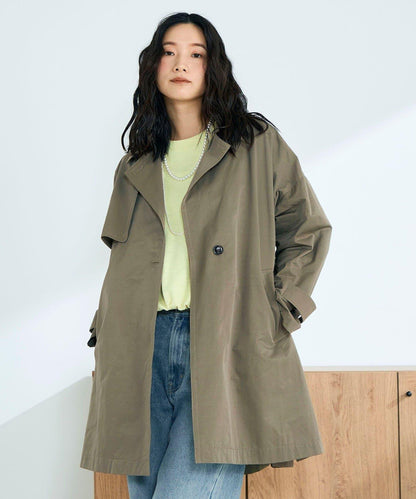 中長款寬鬆風衣外套