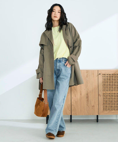 中長款寬鬆風衣外套
