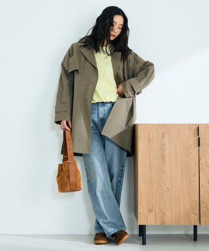 中長款寬鬆風衣外套
