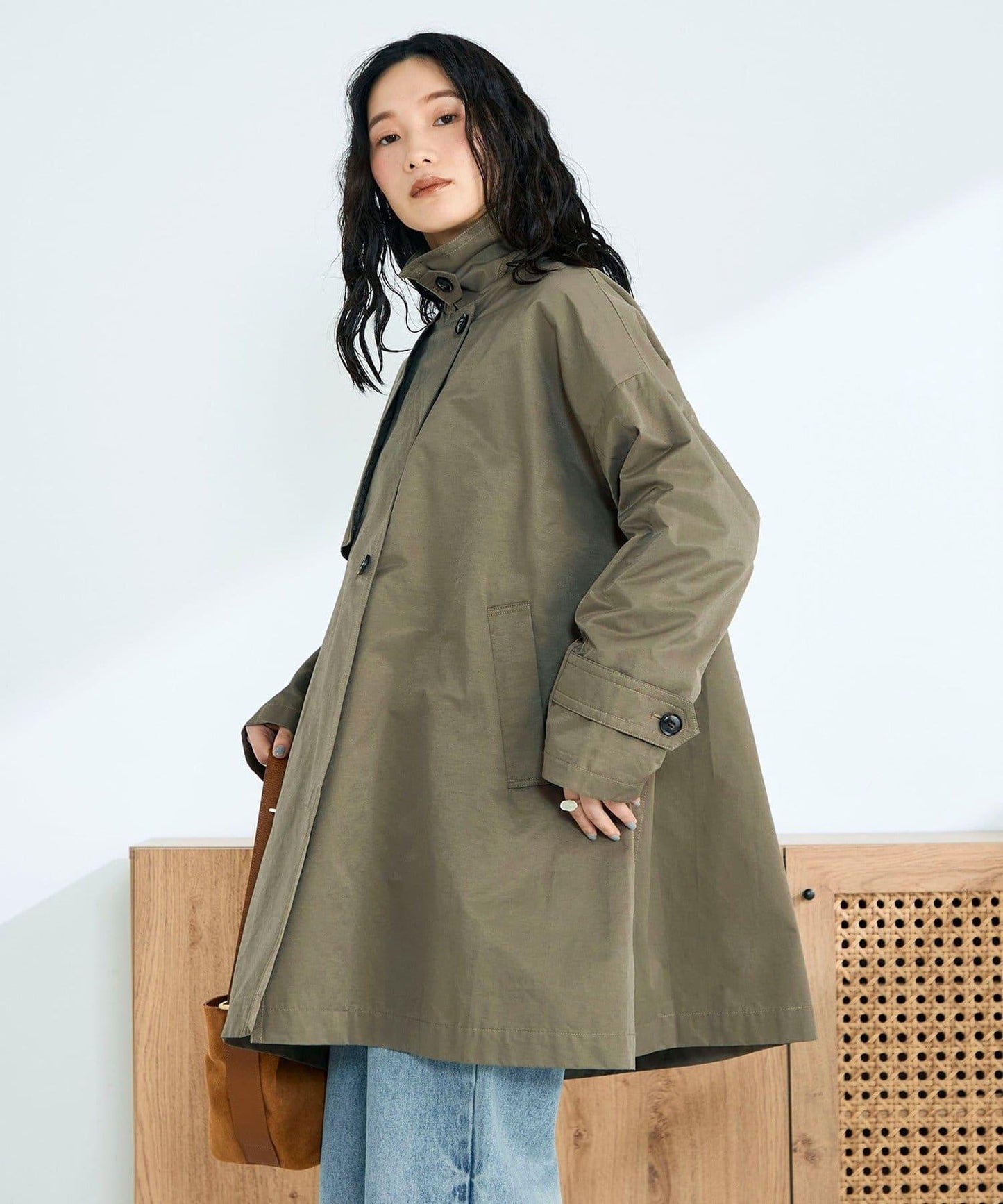 中長款寬鬆風衣外套