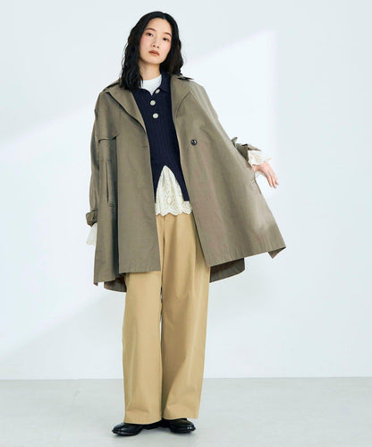 中長款寬鬆風衣外套