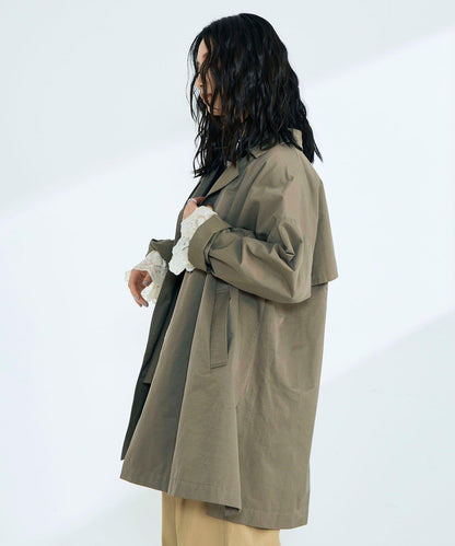 中長款寬鬆風衣外套