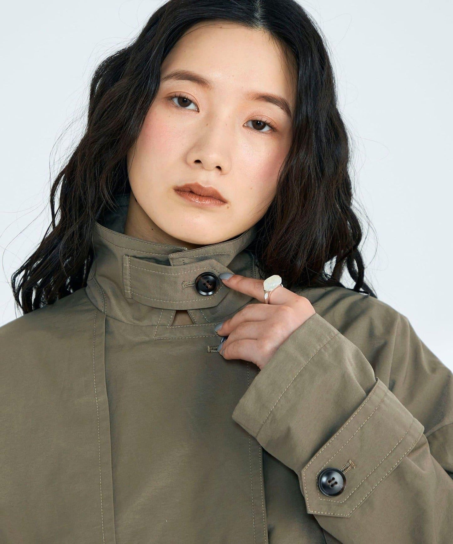 中長款寬鬆風衣外套