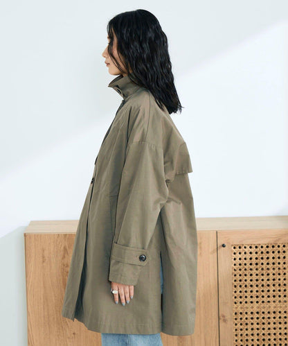 中長款寬鬆風衣外套