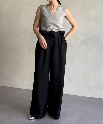 前後兩穿亮絲針織吊帶背心