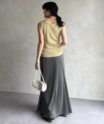 前後兩穿亮絲針織吊帶背心