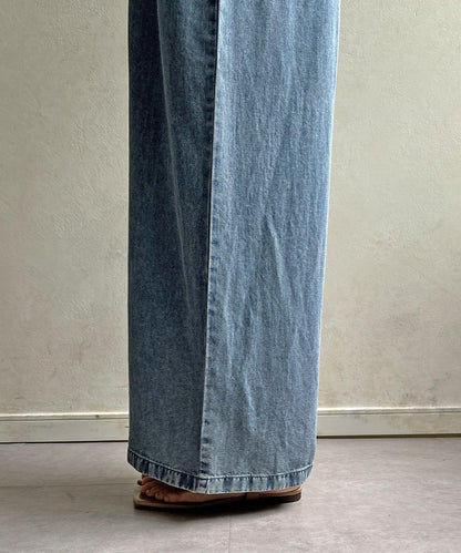 荷葉邊牛仔連體褲