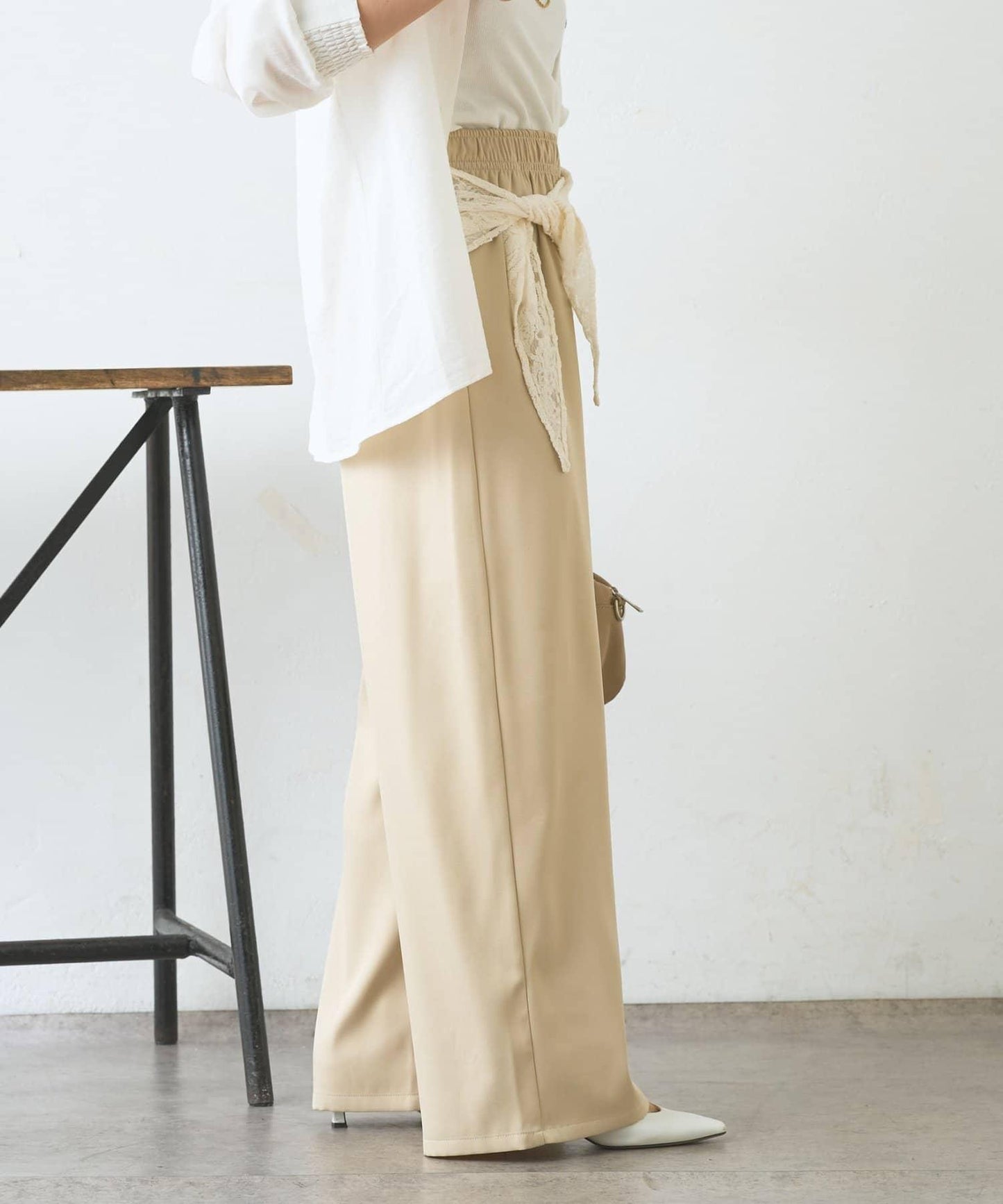 多用途蕾絲圍巾配件 闊腿 闊腿褲