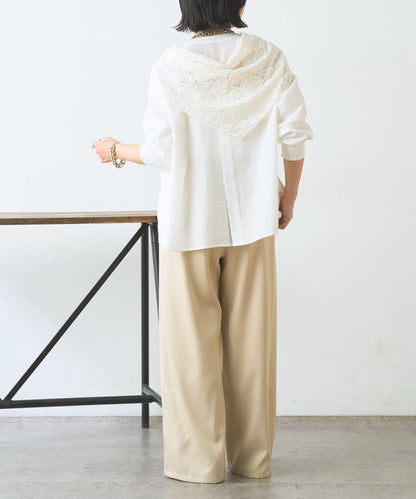 多用途蕾絲圍巾配件 闊腿 闊腿褲