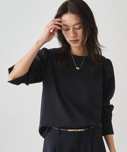 Atelier N5/アトリエヌメロサンク 泡泡袖圓領襯衫