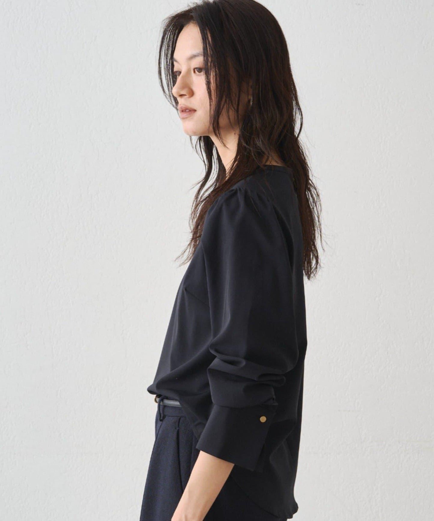 Atelier N5/アトリエヌメロサンク 泡泡袖圓領襯衫