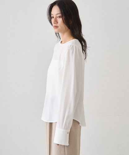 Atelier N5/アトリエヌメロサンク 泡泡袖圓領襯衫